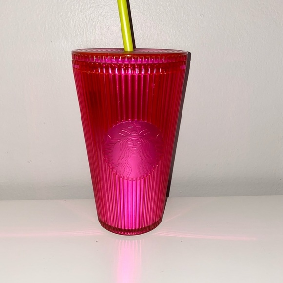 NWT Starbucks Pink Tumbler with Straw - Picture 3 of 5